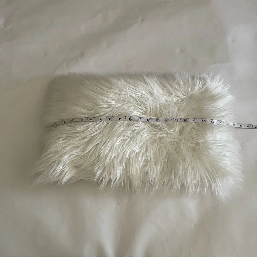 White Faux Fur Pillow Case Covers